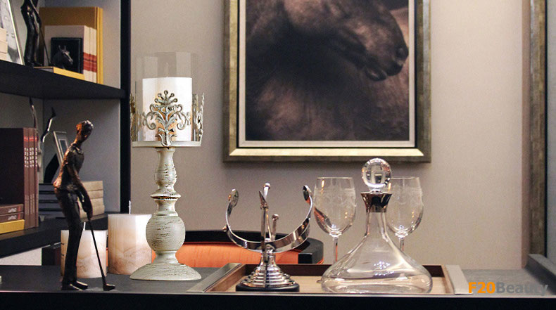 Bộ 3 chân nến White Royal Luxury