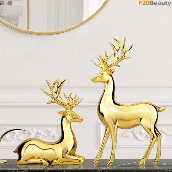 Cặp hươu vàng Royal Golden Deer
