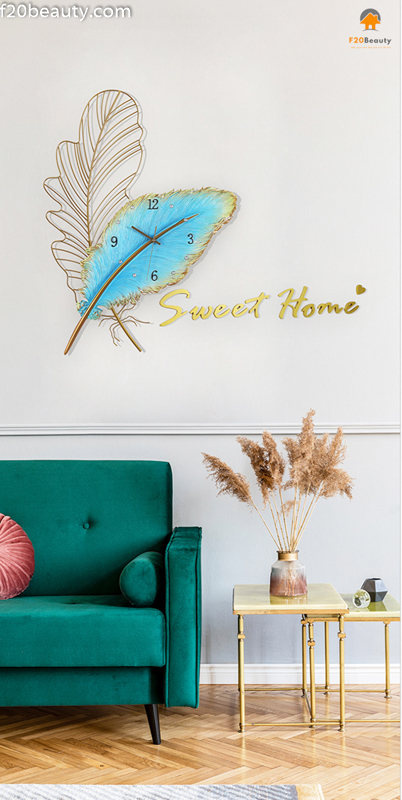 Hình ảnh Đồng hồ treo tường Aicha Blue tô điểm không gian phòng khách