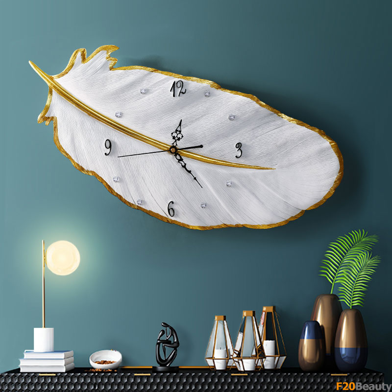 Đồng hồ treo tường cao cấp Leaf Golden