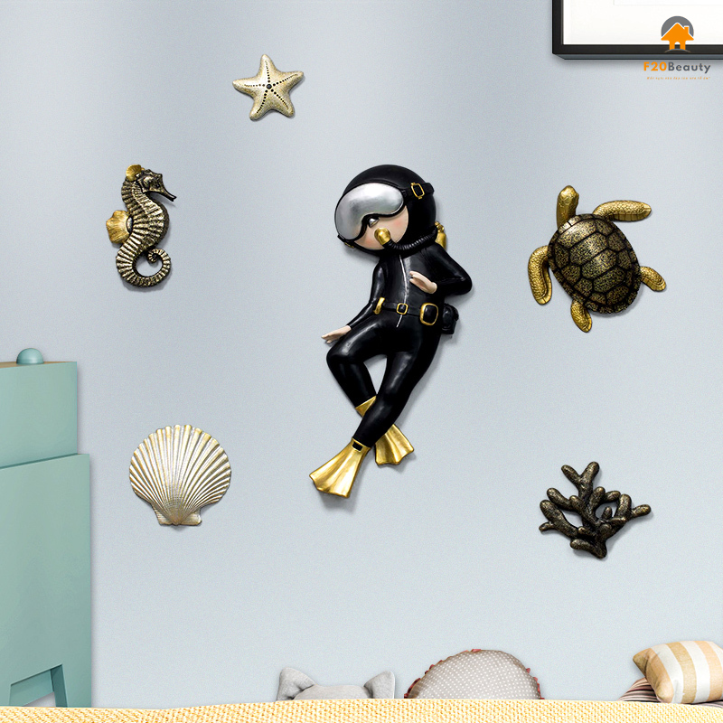 Decor treo tường thợ lặn thám hiểm