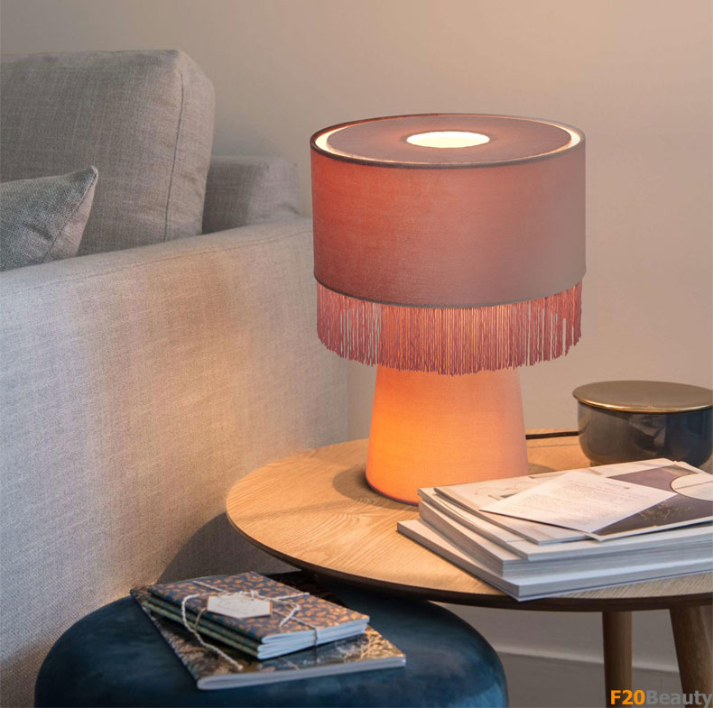 Đèn ngủ đẹp để bàn thân vải kiểu Brazil