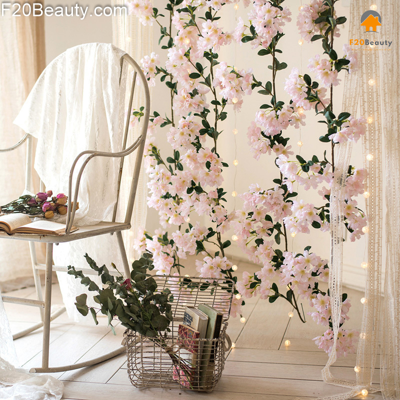 Hoa anh đào giả 160cm treo tường