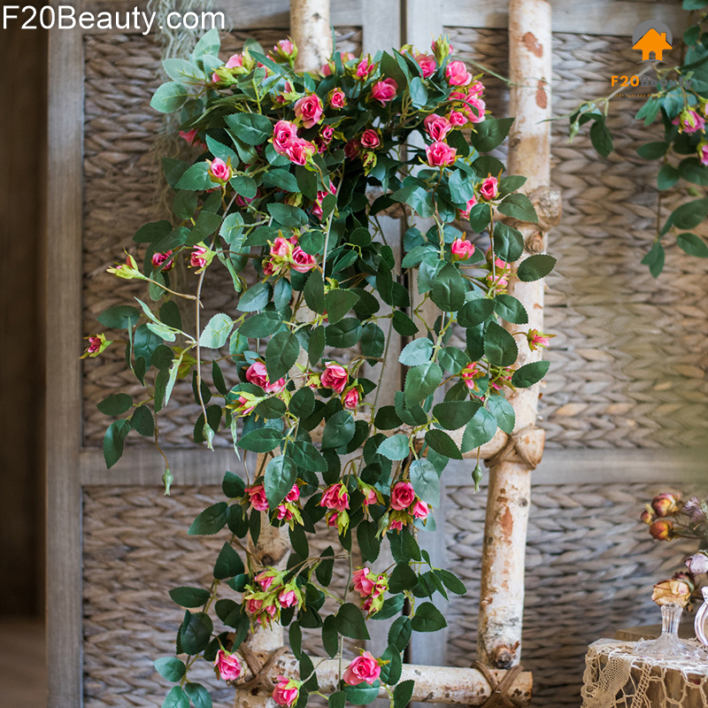 Hoa hồng baby giả treo tường