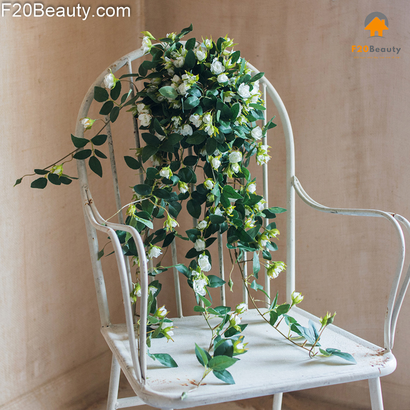 Hoa hồng baby giả treo tường