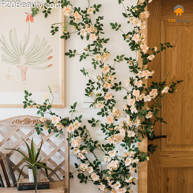 Hoa hồng rose wine giả 170cm treo tường