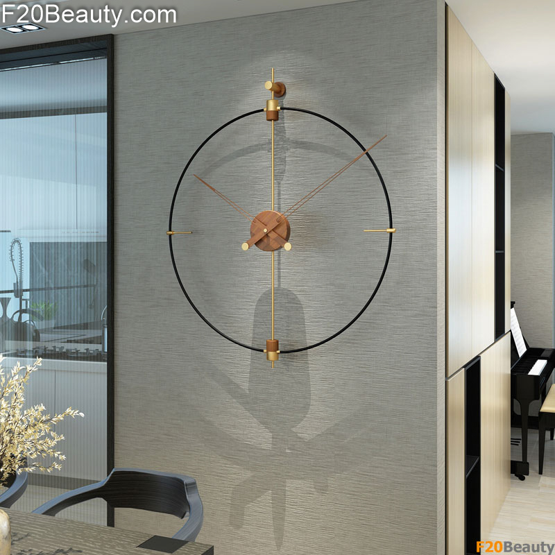 Đồng hồ treo tường cao cấp Wood Golden Royal 80 cm