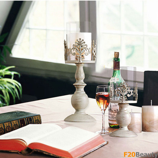 Bộ 3 chân nến White Royal Luxury