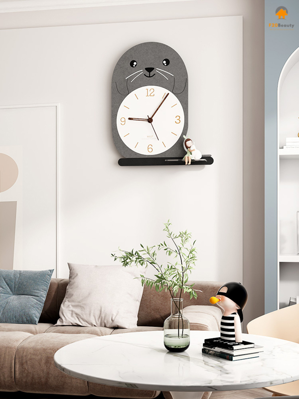 Đồng hồ treo tường mặt gỗ Chiko