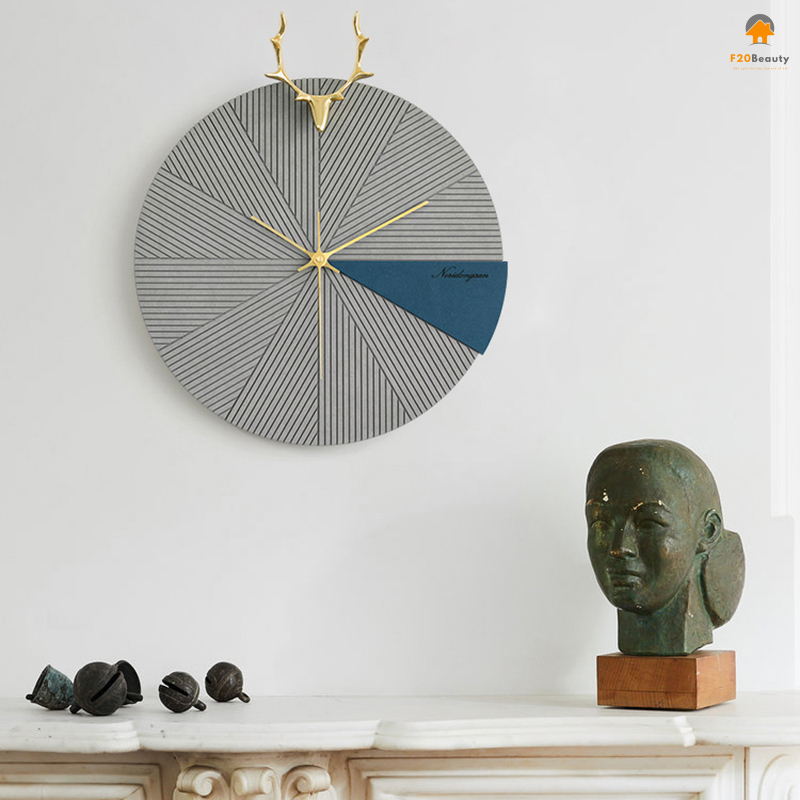Đồng hồ treo tường đẹp sừng hươu Apollo cao cấp