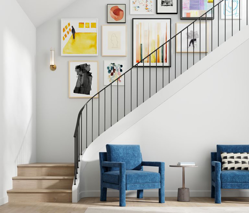 Sử dụng tranh treo tường nghệ thuật có độ tương phản cao