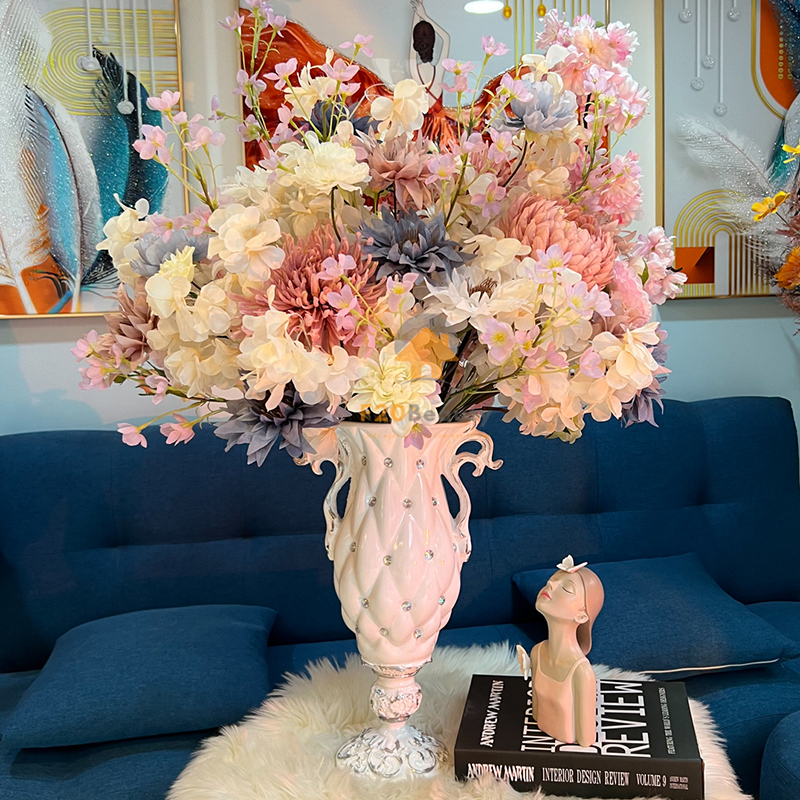 Bình hoa hồng giả đẹp