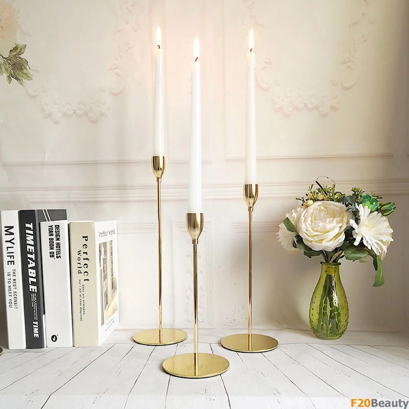 Chân nến kim loại Golden Helios