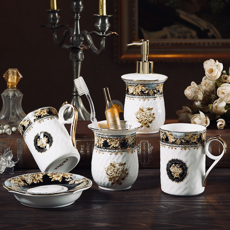Bộ đồ dùng nhà tắm phong cách Châu Âu