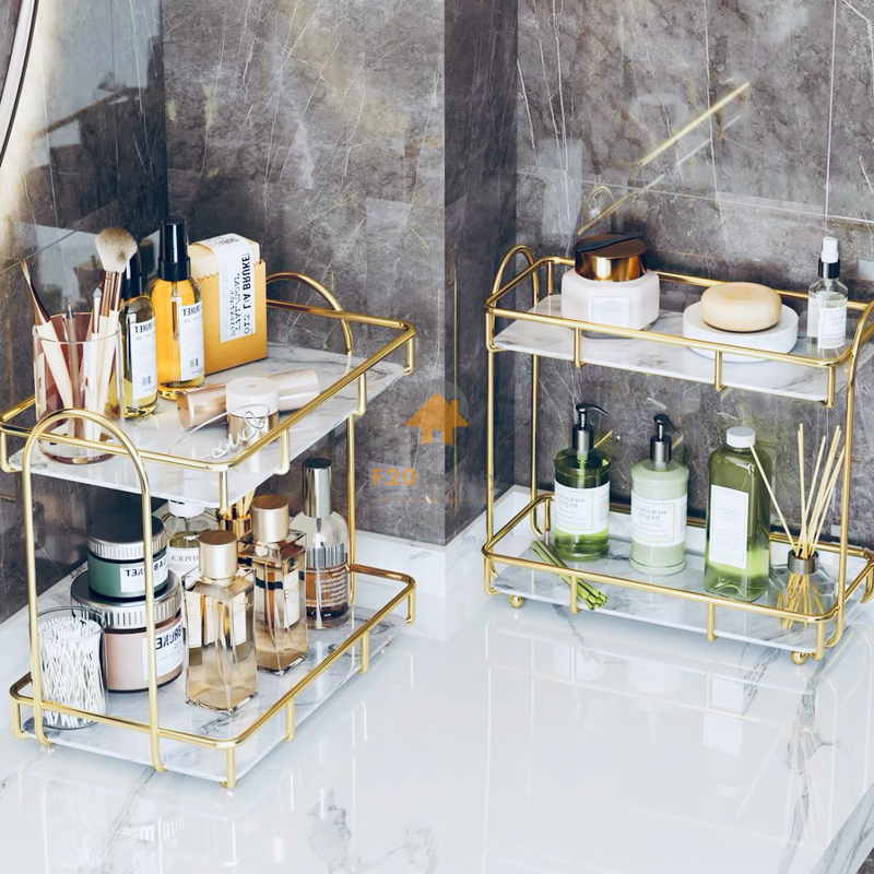 Khay đựng đồ nhà tắm 2 tầng