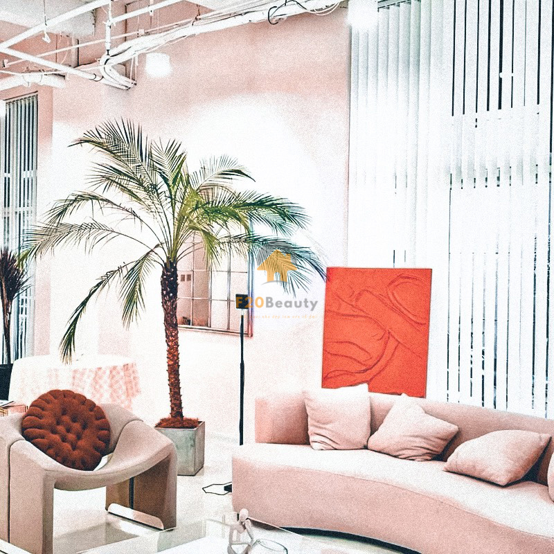 Cây dừa Vector giả trang trí phòng khách hiện đại