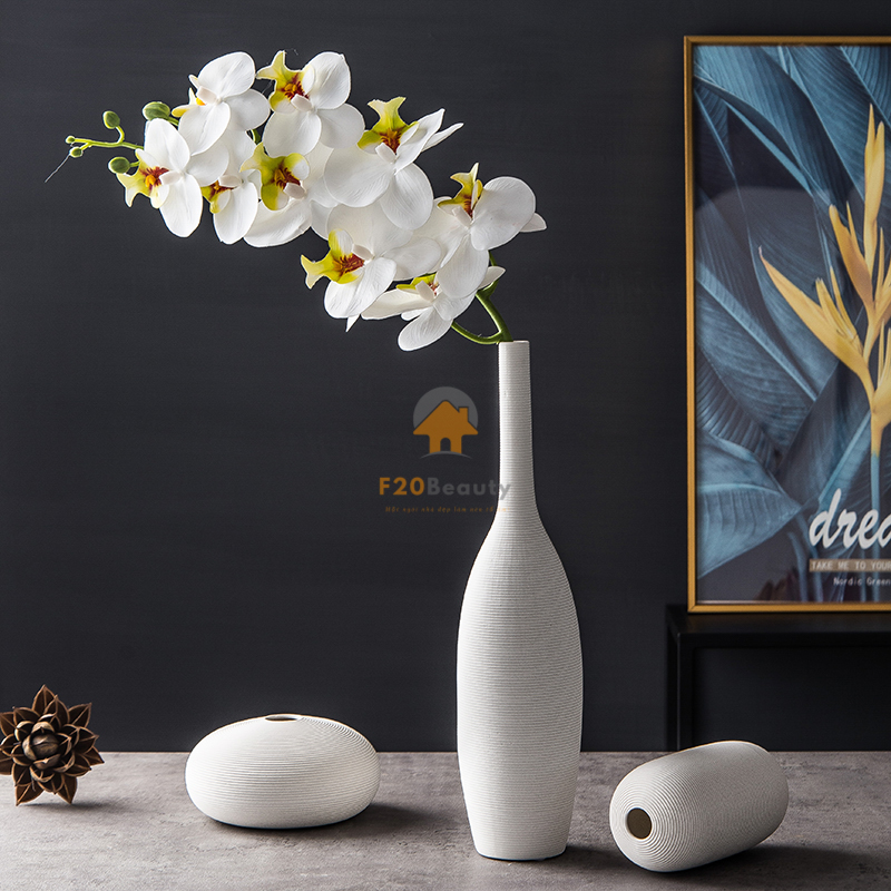 Bình gốm sứ cắm hoa Allstar kiểu dáng đẹp (Bộ 3 bình)