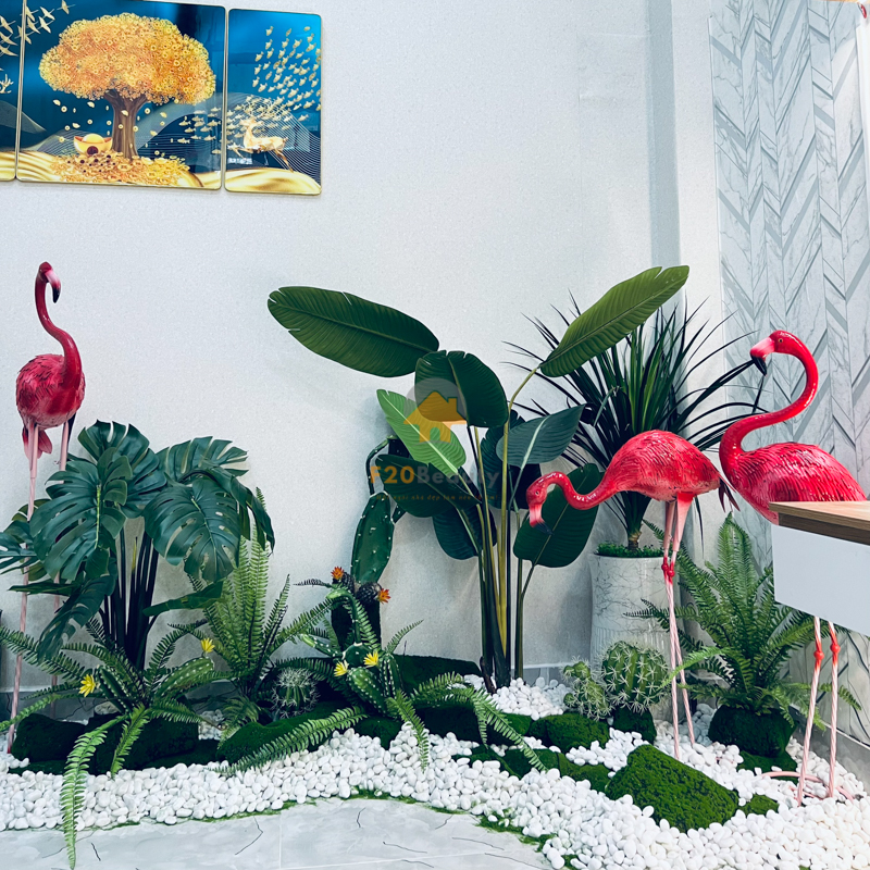 Thi công và hướng dẫn làm tiểu cảnh cây giả decor cực kì dễ dàng