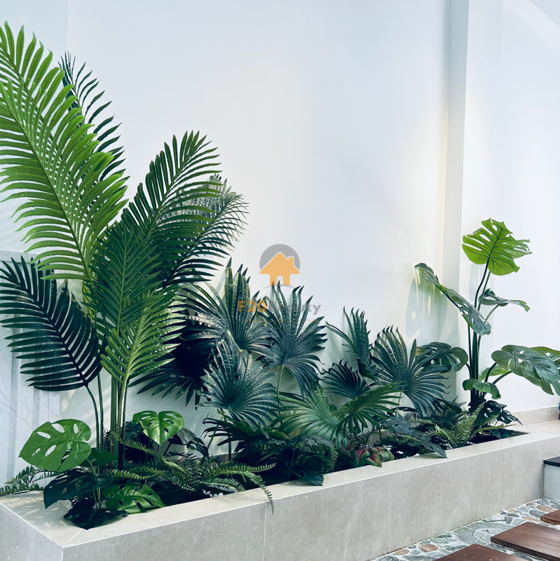 Bồn cây giả đẹp trang trí Showroom tại TPHCM