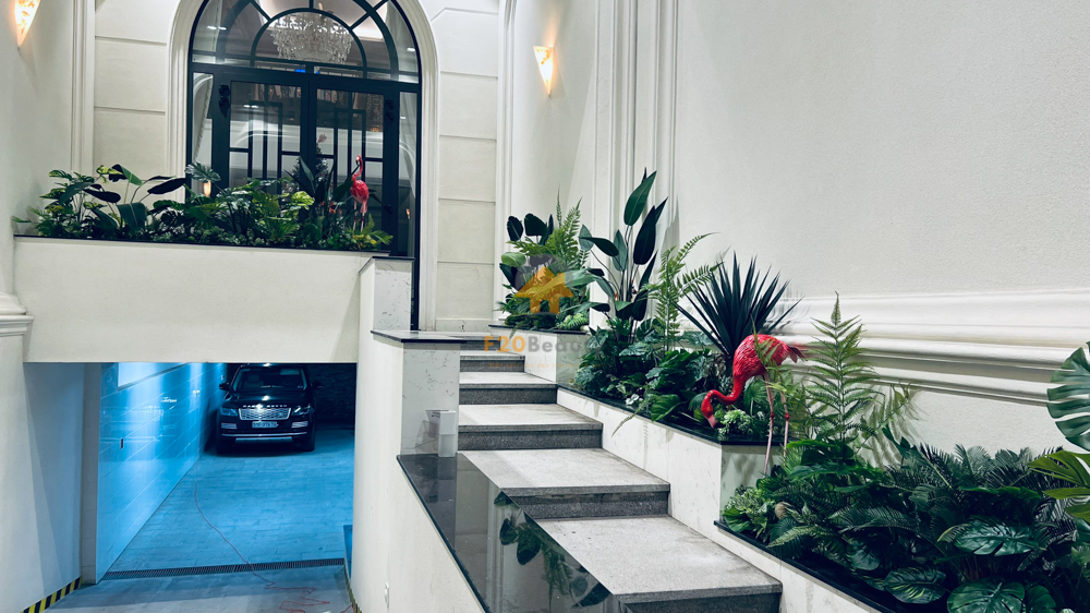 Thi công tiểu cảnh cây giả trang trí phong cách Tropical ở đâu đẹp tại Gò Vấp