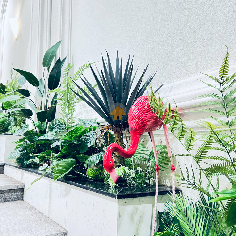 Thi công tiểu cảnh cây giả trang trí phong cách Tropical ở đâu đẹp tại Gò Vấp