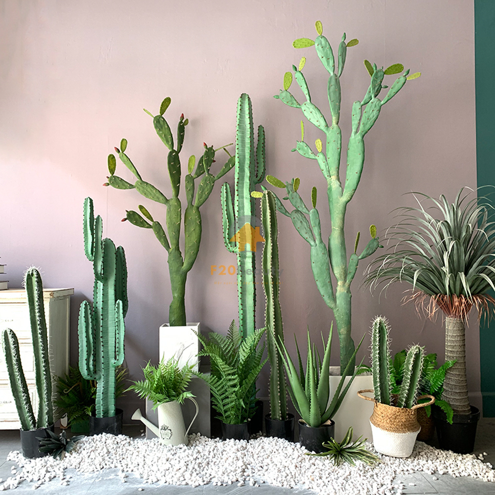 Xương rồng giả phong cách sa mạc trang trí tiểu cảnh