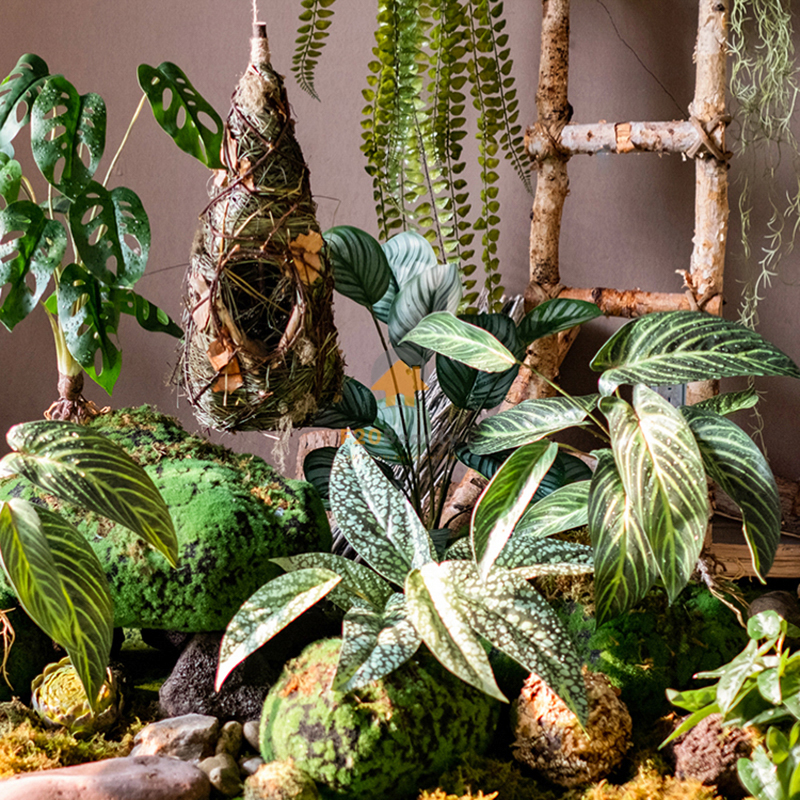 Cây giả mini cao cấp và cành lá nhỏ - Nhiều mẫu cây decor tiểu cảnh đẹp