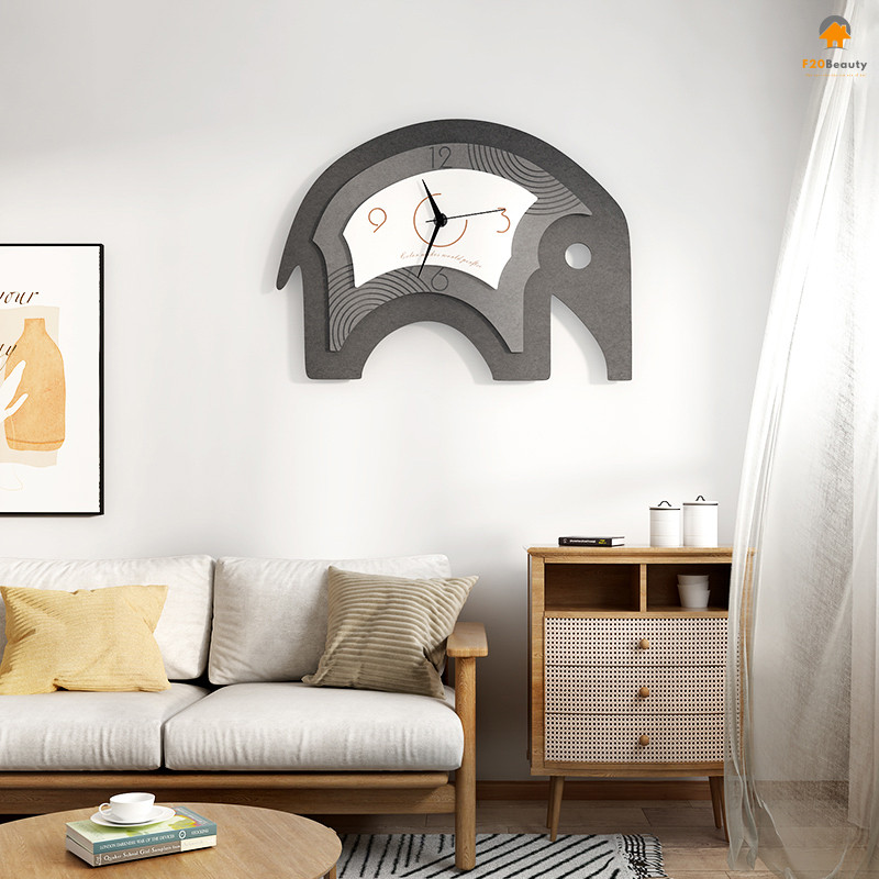 Đồng hồ treo tường mặt gỗ voi Dasaki