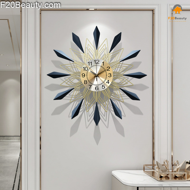 Đồng hồ treo tường nghệ thuật tia nắng Cynthia