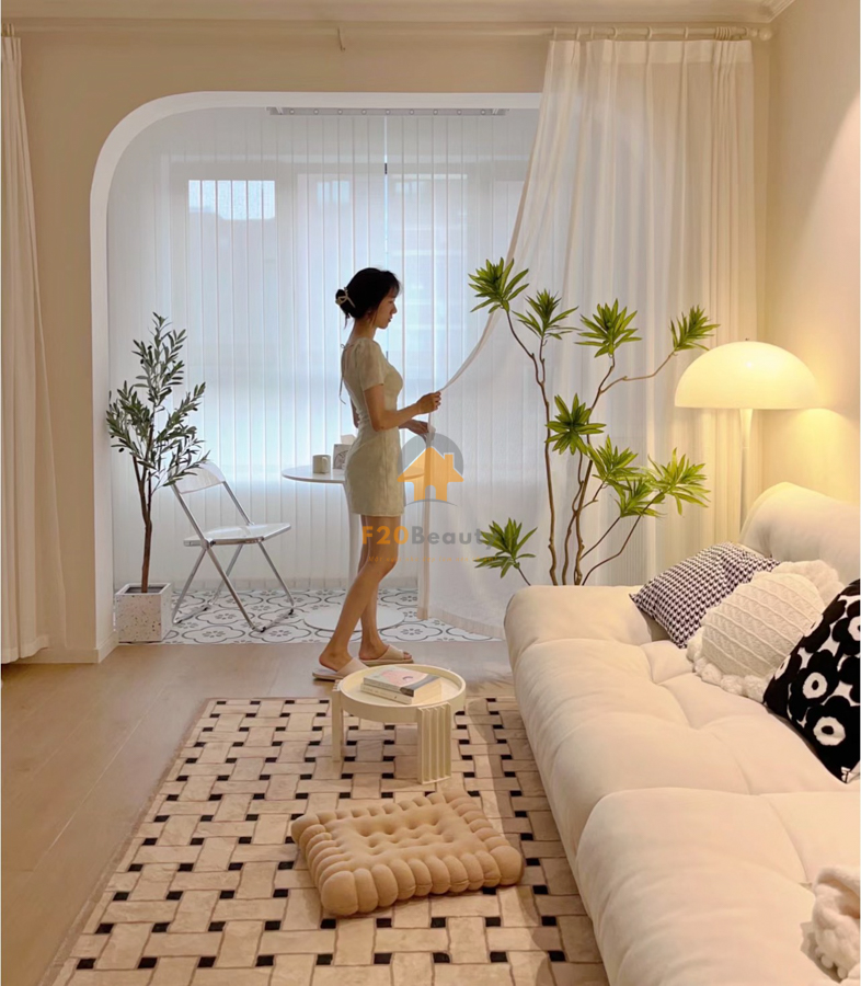 Hình ảnh feedback cây thủy trúc trong trang trí phòng khách