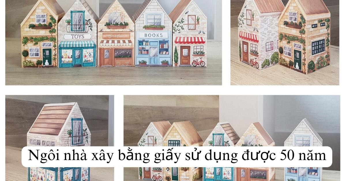 Ngôi nhà xây bằng giấy sử dụng được 50 năm