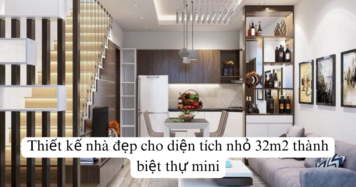 Thiết kế nhà đẹp cho diện tích nhỏ 32m2 thành biệt thự mini