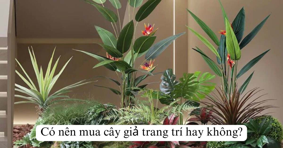 Có nên mua cây giả trang trí hay không?