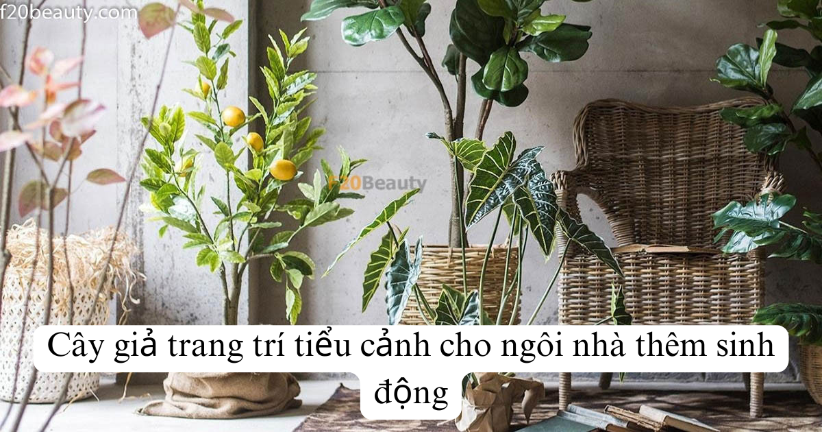 Cây giả trang trí tiểu cảnh cho ngôi nhà thêm sinh động