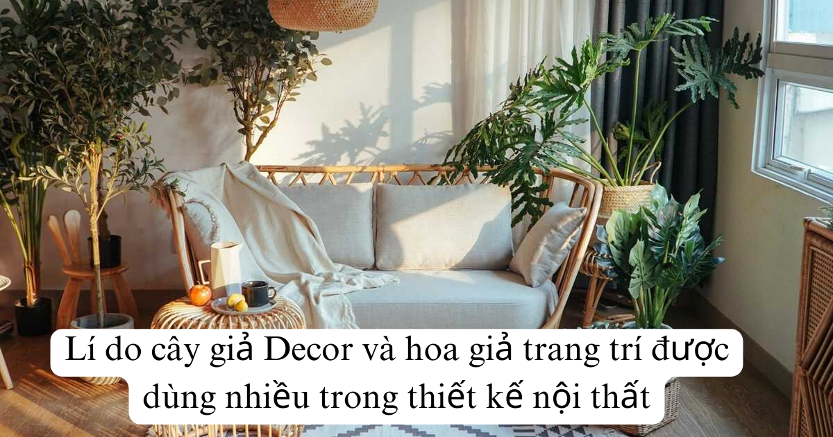 Lí do cây giả Decor và hoa giả trang trí được dùng nhiều trong thiết kế nội thất