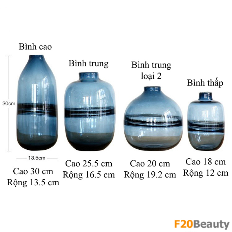 Kích thước của bình xanh