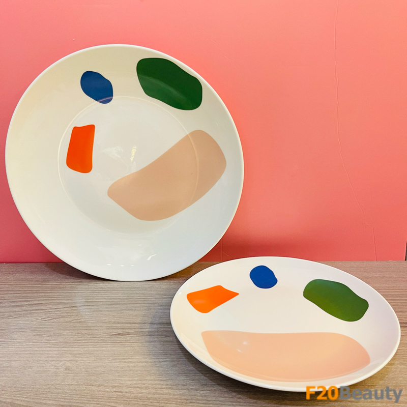 Đĩa ăn Colorful Popin (Hoạ tiết xanh)