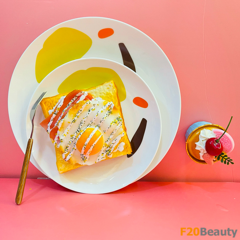 Đĩa ăn Colorful Popin (Hoạ tiết vàng)