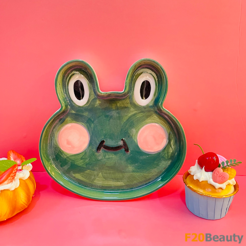 Bộ dĩa ăn cho bé mẫu ếch xanh