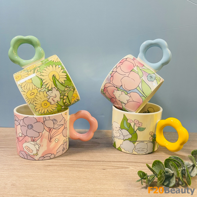 Cốc thỏ Vintage 4 mùa