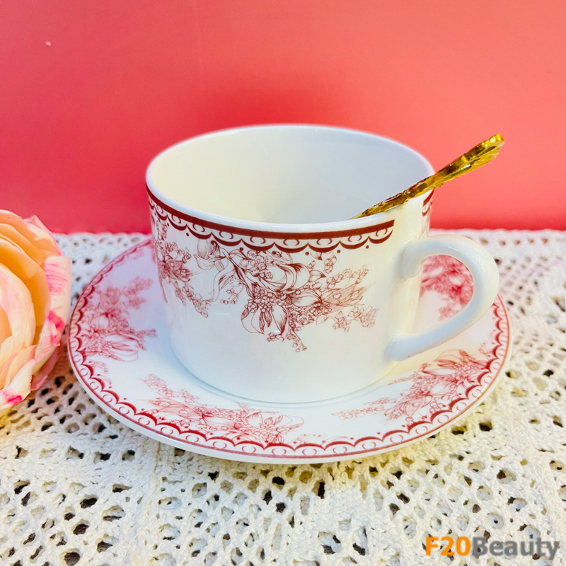 Đẳng cấp và lịch lãm trong từng giọt trà với Bộ set đĩa và tách trà hoàng gia Châu Âu