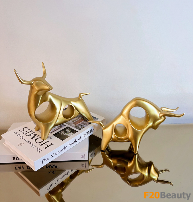 Cặp trâu đồng phong thủy tại phòng khách