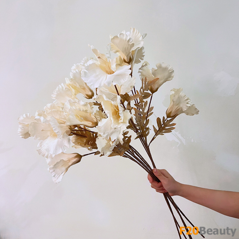 Hoa Artificial Morning Glory trắng