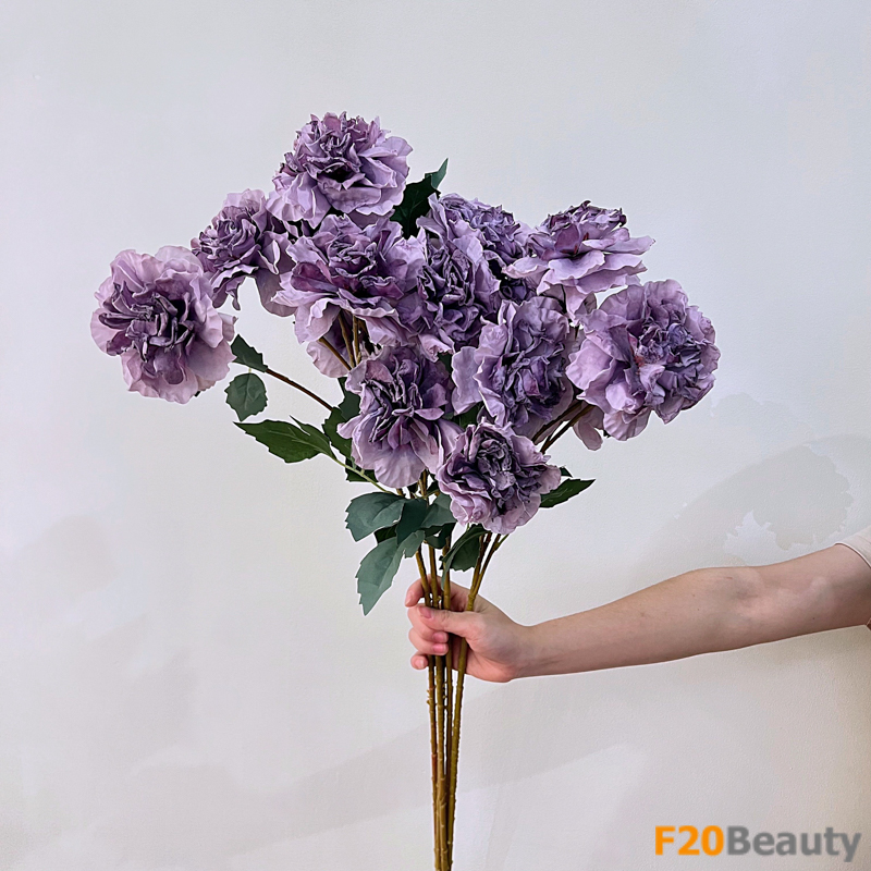 Bó hoa hồng Muscosa giả sắc tím