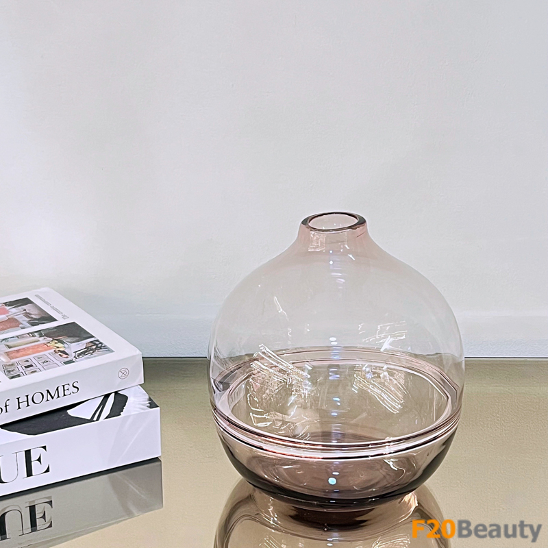 Bình trung loại 2 màu hồng decor góc phòng