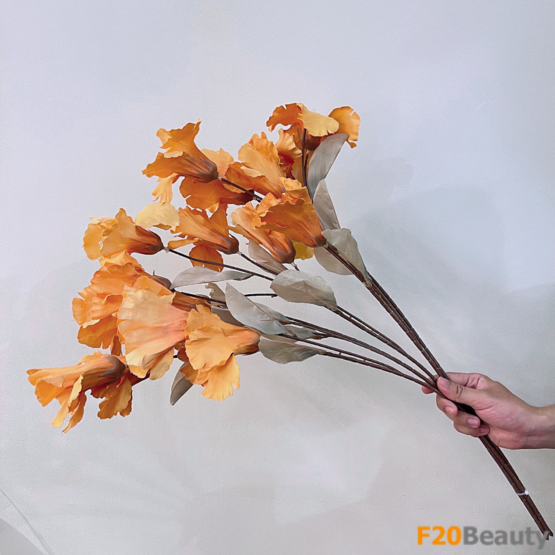 Hoa Artificial Morning Glory màu cam