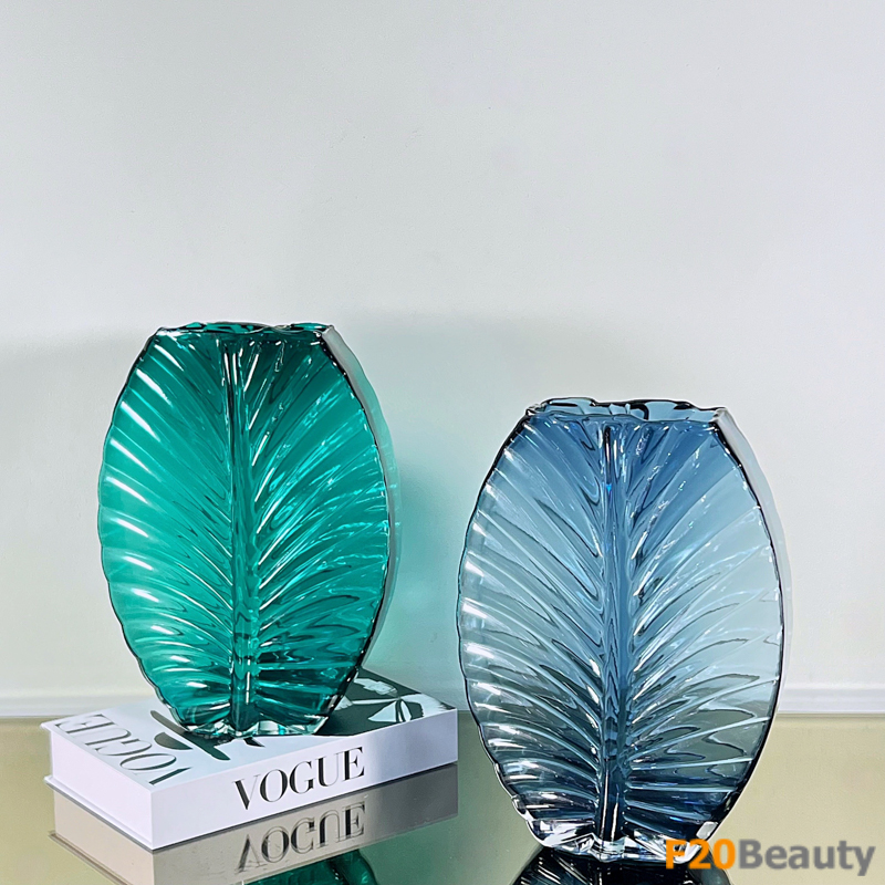 Sự tinh tế của thiết kế vân chiếc lá hai màu trong bình thủy tinh Fanchon