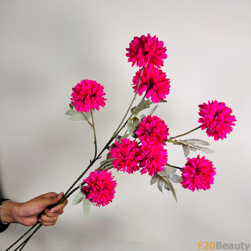 Hoa thược dược 3 bông màu hồng đậm