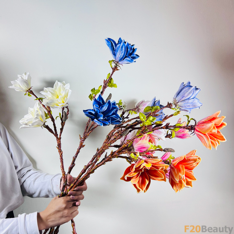 Hoa mộc lan 3 nhánh cao cấp với nhiều màu sắc - Sang trọng & Tinh tế