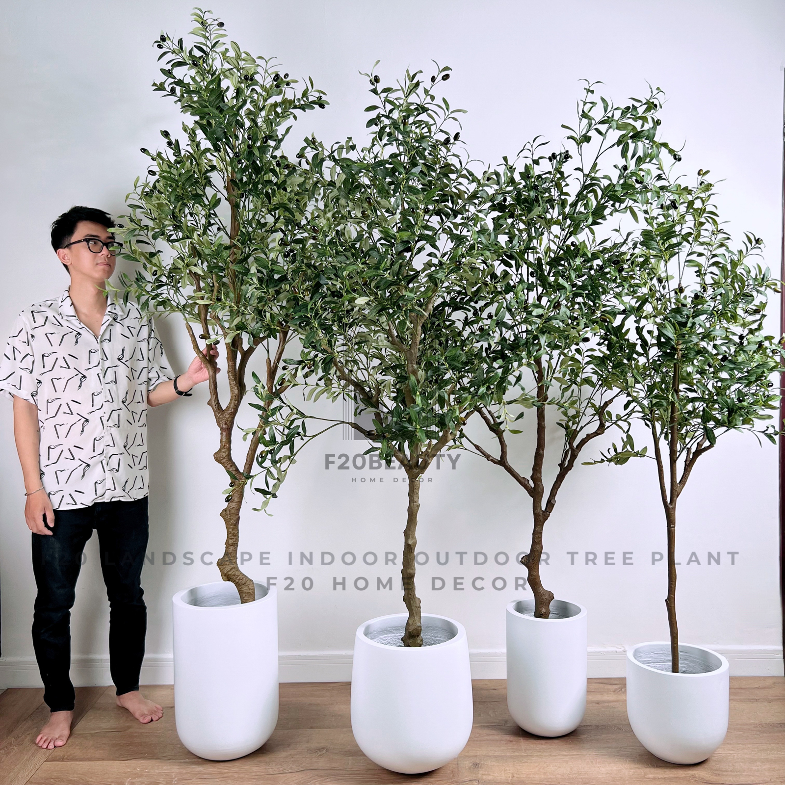 Cây Olive giả Bắc Âu - Kiểu dáng thân to, mỏng manh, lá lụa, nhiều kích cỡ